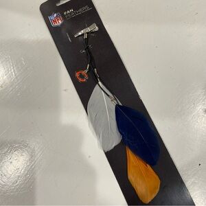 NFL Chicago Bears Fan Feathers Hair Clip with Blue, Orange, and White